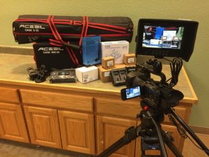 Live Streaming camera packing featuring JVC "4K" UHD camera